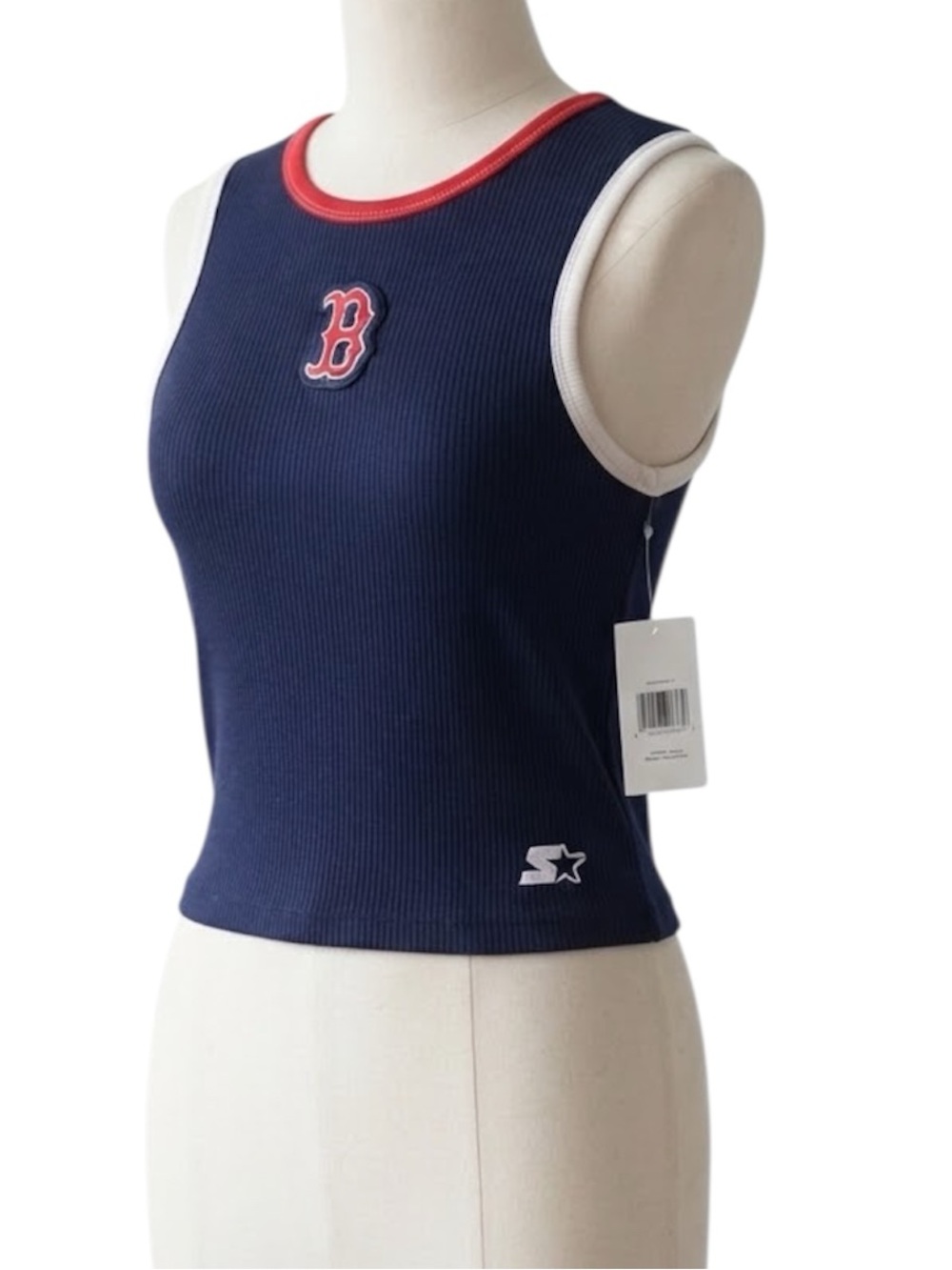 STARTER MLB G-III “Boston Red Sox” Ribbed Crop Top (NWT) (Size: Medium)